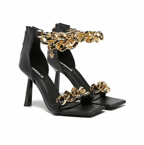 Versace Fang Fang high-heeled chain sandals_ 35-42-d81623ec